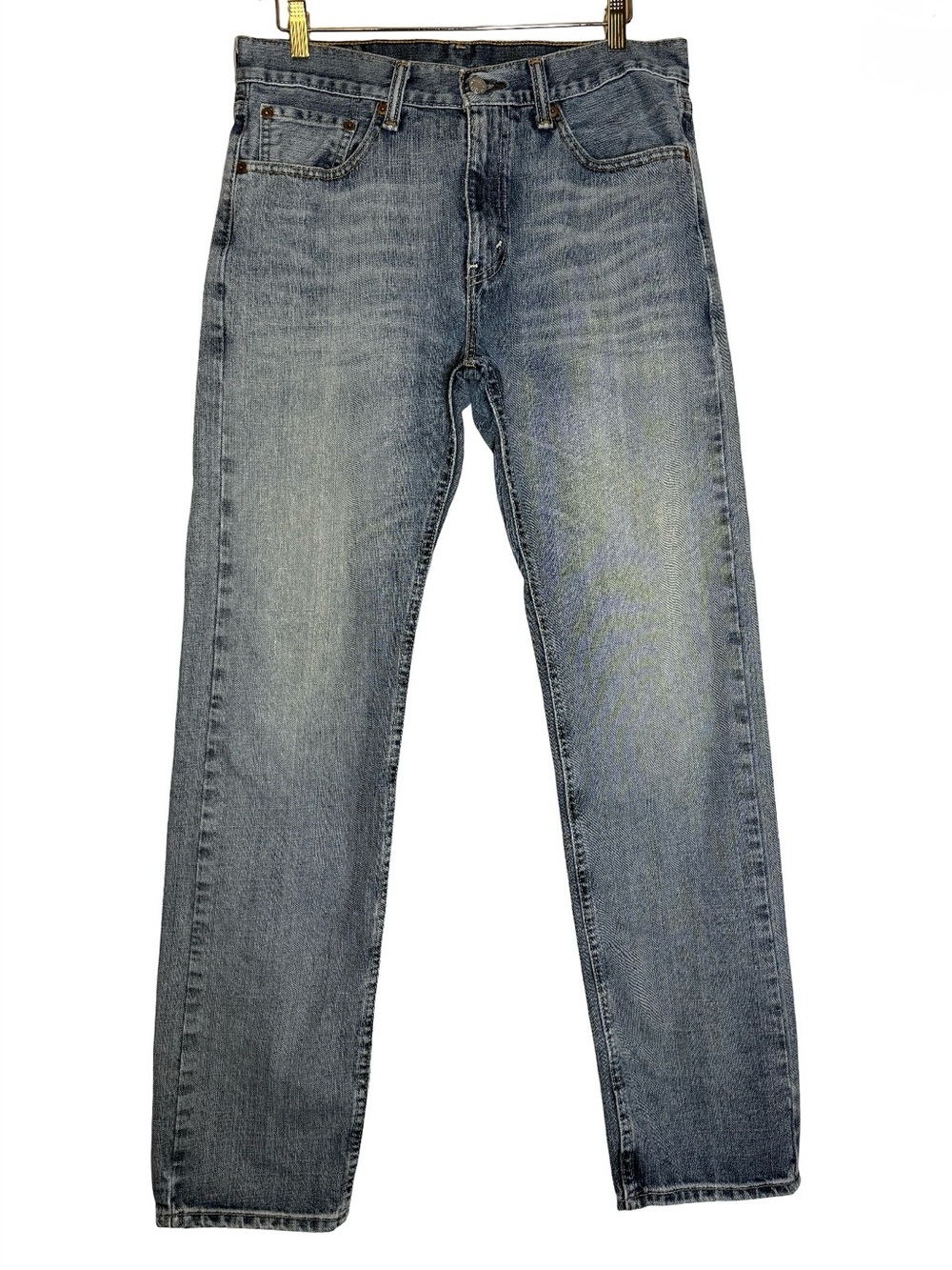 Levi’s 505 Classic Regular Fit Straight Leg Denim Blue Jeans Men’s 32W 34L